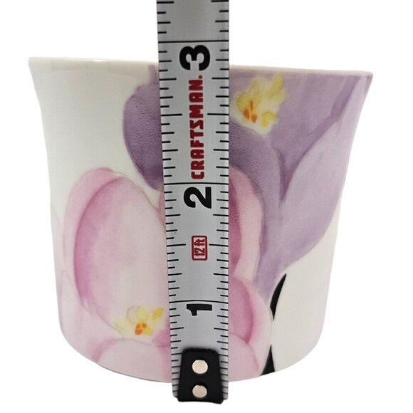 Mikasa Japan VOGUE L1052 Fine Porcelain Floral 8 Oz Flat Cups Mugs – Set of 4 - Picture 9 of 16